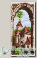 Канва с нанесенным рисунком *Крыши старого города* Матренин Посад 1497