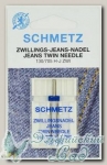 Иглы для бытовых швейных машин для джинсы двойные Schmetz № 100/4, 1 шт