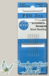 Иглы для вышивания бисером (острые) RTO RTB10710, №10, 6 шт