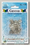 Кнопки пришивные Gamma KL-100 (под никель), d=10 мм, 10 шт