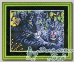 Набор для вышивания *Черная пантера с детенышем*, Kustom Krafts
