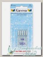 Иглы для швейных машин бытовых GAMMA NT №110 для трикотажа 5 шт