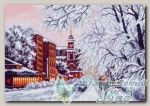 Канва с нанесенным рисунком *Зимний город*, Матренин Посад 1488