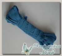 Тесьма плетеная эластичная (голубой) 7 мм, 10 м