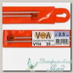 Спицы для вязания прямые Visantia VTH d=2,5 мм 35 см