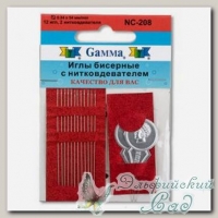 Иглы бисерные Гамма (Gamma) NC-208 12 шт d=0.34 мм