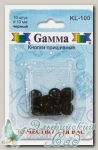 Кнопки пришивные Gamma KL-100 (черный), d=10 мм, 10 шт