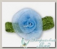 Декоративные элементы *Цветок* (синий) FL065 10 шт