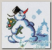 КЛАРТ Набор для вышивания 6-079 *Снеговик с елкой*